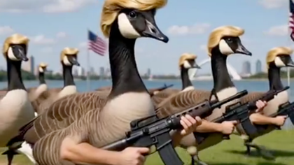 Trump posts AI video of ‘Lake America’ being protected by an army of ‘Donald Ducks’